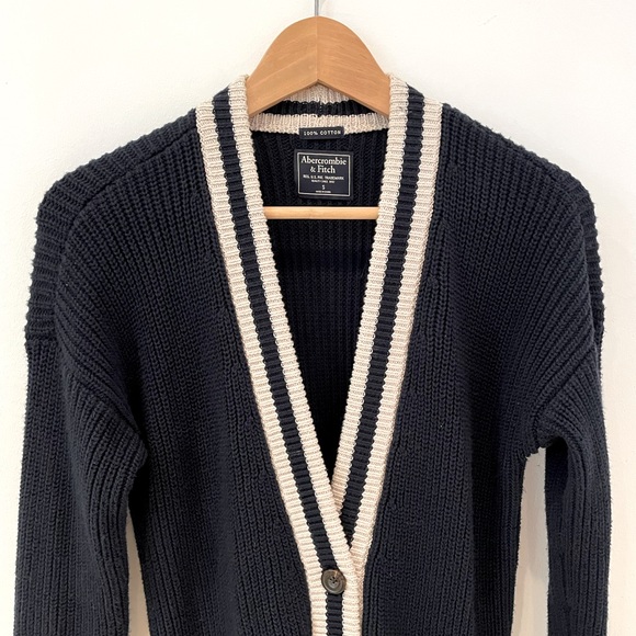 Abercrombie and Fitch Cotton navy cardigan - Picture 4 of 9